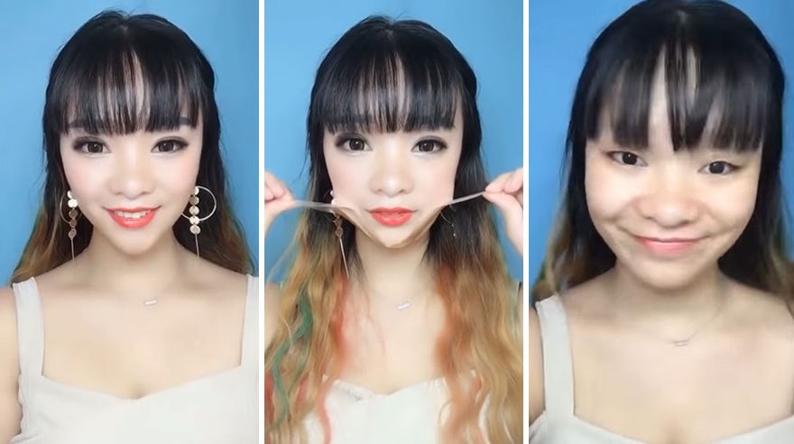 В сети появились кадры того, как 20 азиатских девушек снимают мэйк-ап. К такому мы готовы не были