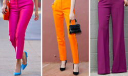 Как и с чем носить яркие цветные брюки?